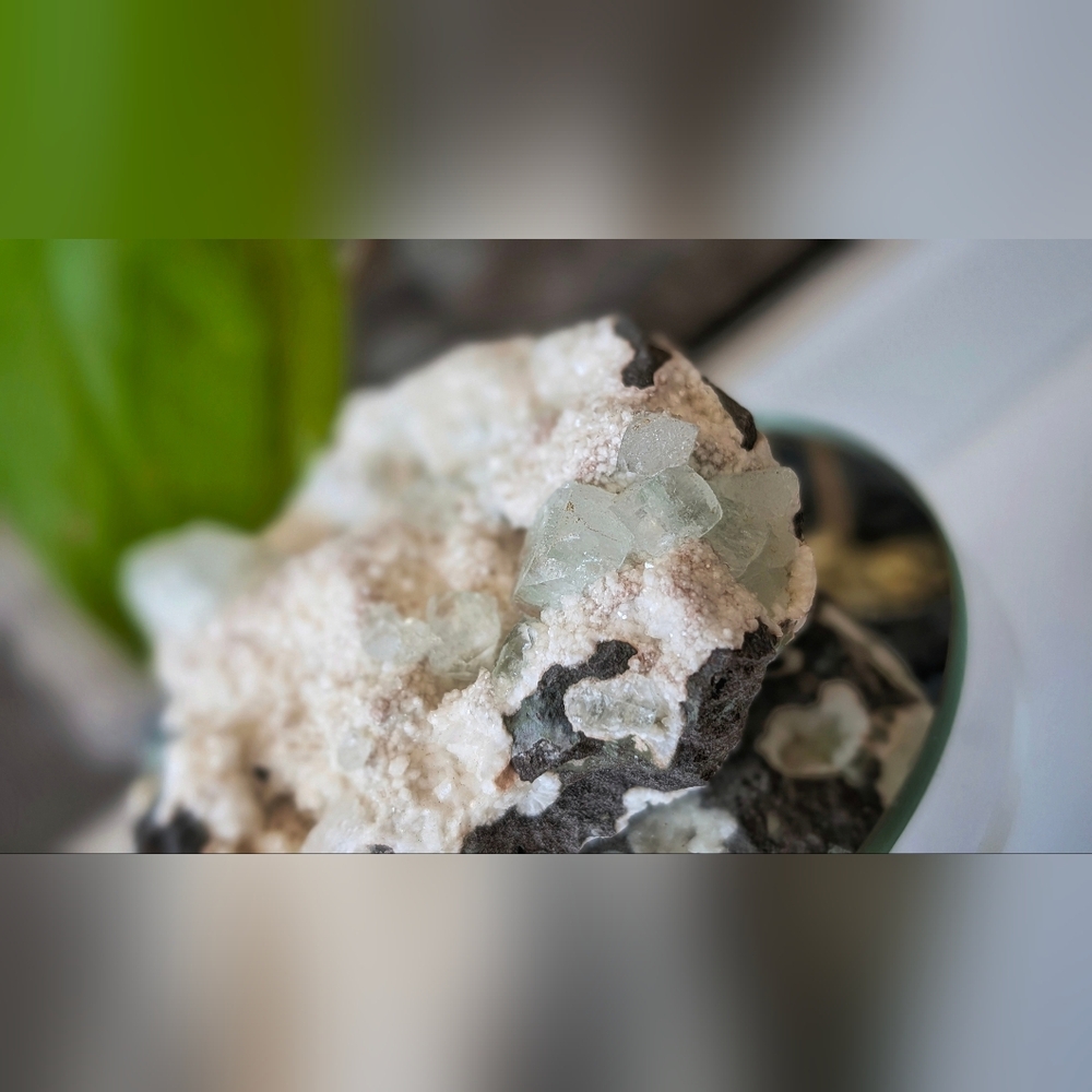 Green Apophyllite Heulandite Crystal Cluster